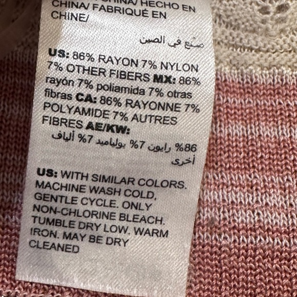 Chico’s Textured Shine Stripe Ruana Wrap Striped Open-Front Cardigan size S/M - Picture 10 of 13